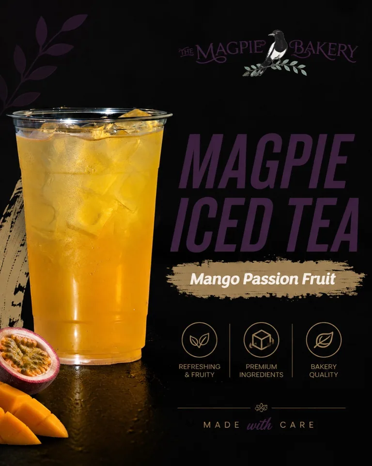 Golden Mango Passion Fruit iced tea served over ice