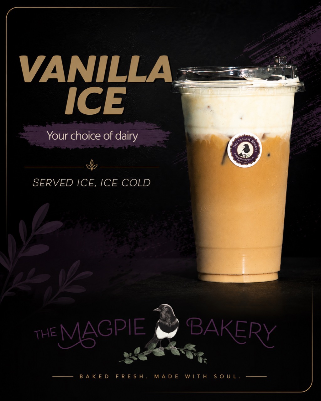 Vanilla Ice cold drink from The Magpie Bakery