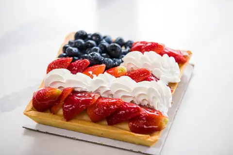 Fruit tart from a wedding dessert table