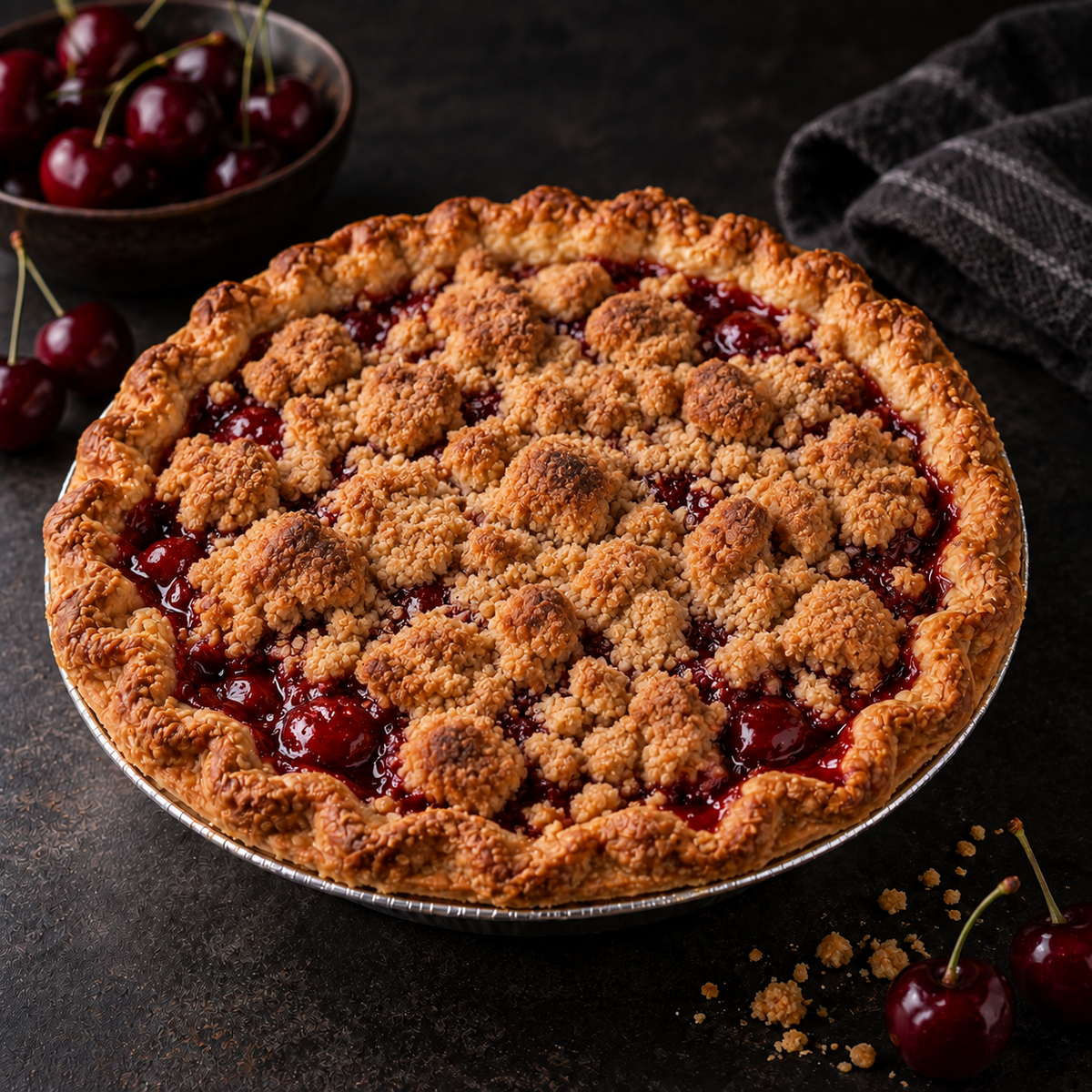 Cherry Crumb Pie
