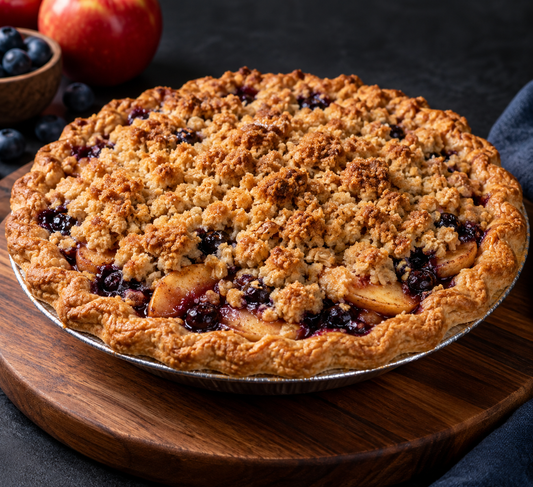 Apple Blueberry Crumb Pie